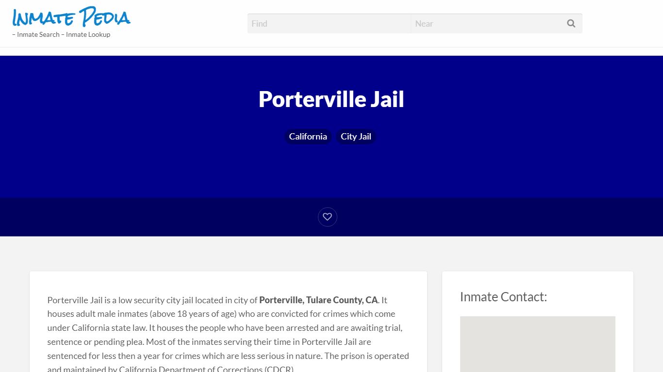 Porterville Jail – Inmate Pedia – Inmate Search – Inmate ...